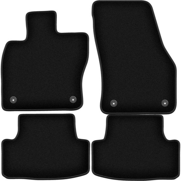 Tappetini In Velluto Per Seat Ateca (2016-, Crossover) Neri, Set 4 Pz, Con Fissaggi-image
