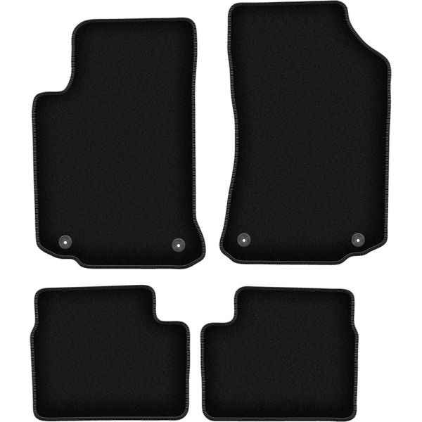 Tappetini In Velluto Per Rover 75 (1998-2005, Station Wagon, Berlina) Neri, Set 4 Pz, Con Fissaggi-image
