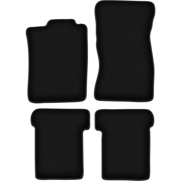 Tappetini In Velluto Per Volkswagen Corrado (1988-1994, Coupé) Neri, Set 4 Pz, Con Fissaggi-image