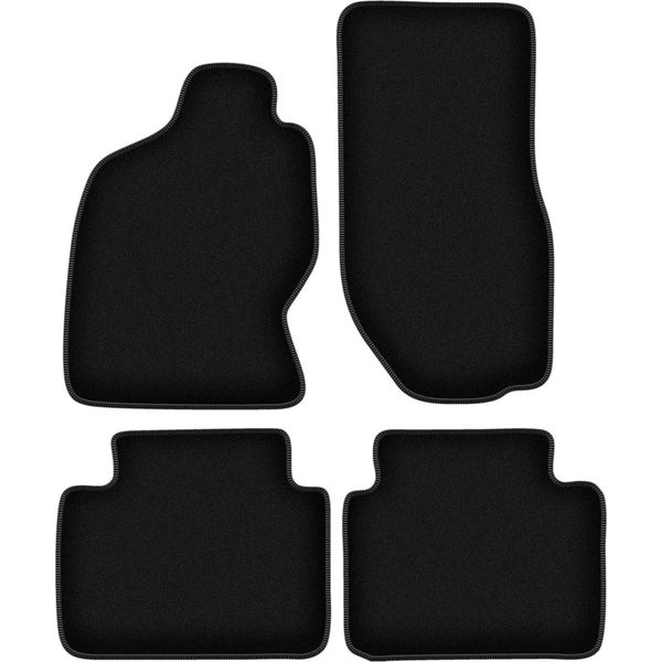 Tappetini In Velluto Per Ford Maverick MK1 (1994-2003, 0) Neri, Set 4 Pz, Con Fissaggi-image
