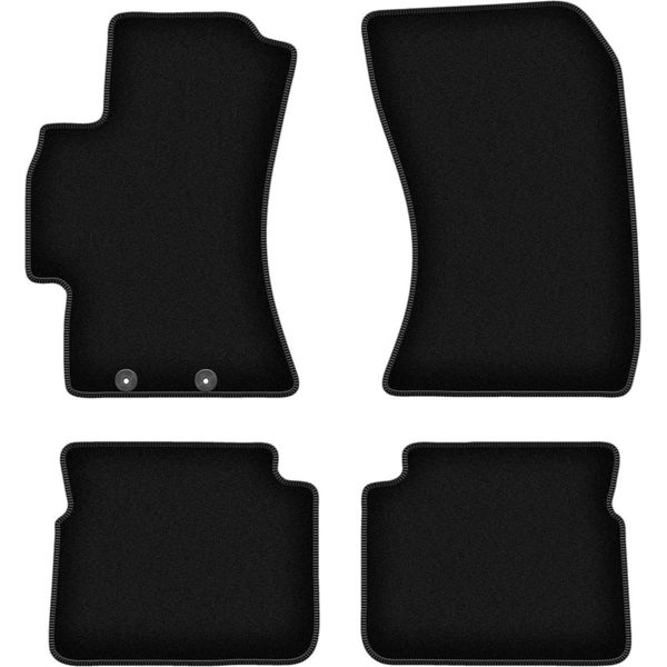 Tappetini In Velluto Per Subaru Forester Iii (2008-2013, Suv) Neri, Set 4 Pz, Con Fissaggi-image