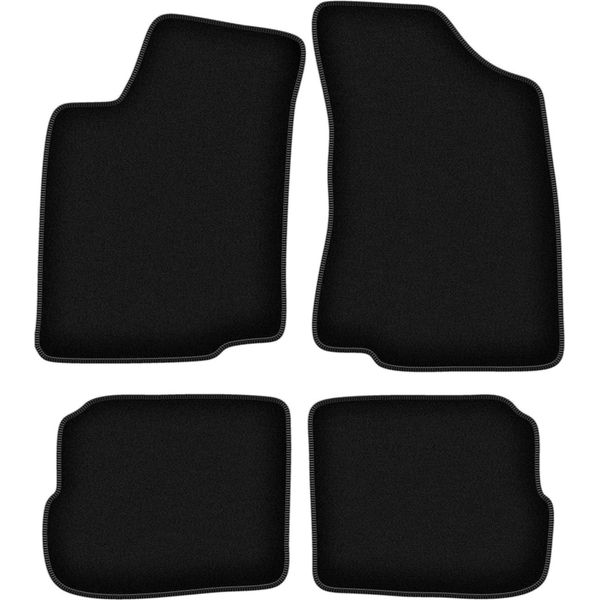 Tappetini In Velluto Per Volkswagen Passat B4 (1993-1997, Station Wagon, Berlina) Neri, Set 4 Pz, Con Fissaggi-image