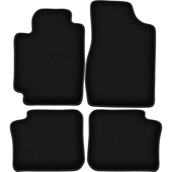 Tappetini In Velluto Per Toyota Camry Vi (2001-2006, Berlina) Neri, Set 4 Pz, Con Fissaggi-image