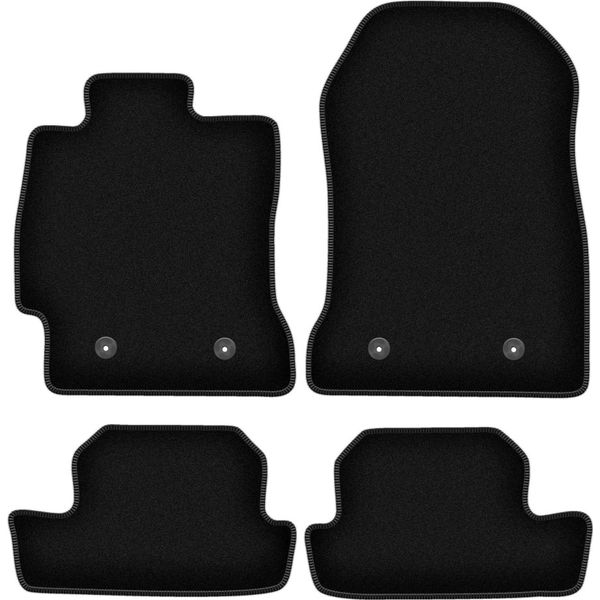 Tappetini In Velluto Per Subaru Brz (2011-, Coupé) Neri, Set 4 Pz, Con Fissaggi-image