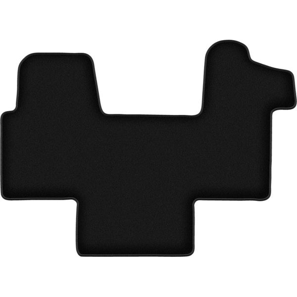 Tappetini In Velluto Per Renault Master Ii (2010-, Furgone) Neri, Set 1 Pz, Con Fissaggi-image