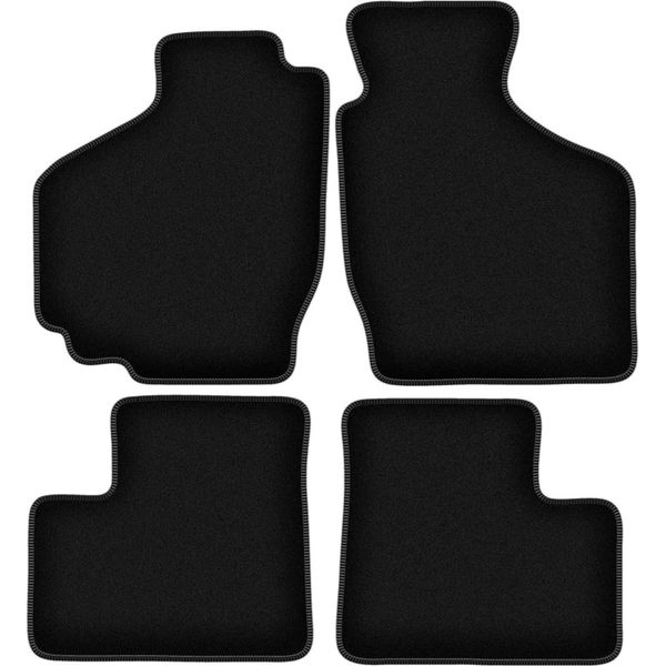 Tappetini In Velluto Per Suzuki Ignis I (2001-2008, Hatchback) Neri, Set 4 Pz, Con Fissaggi-image
