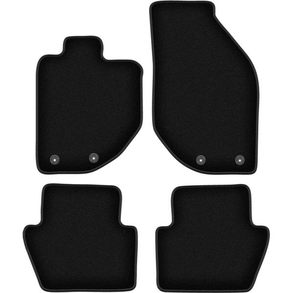 Tappetini In Velluto Per Volvo C70 I (1997-2005, Cabrio, Coupé) Neri, Set 4 Pz, Con Fissaggi-image