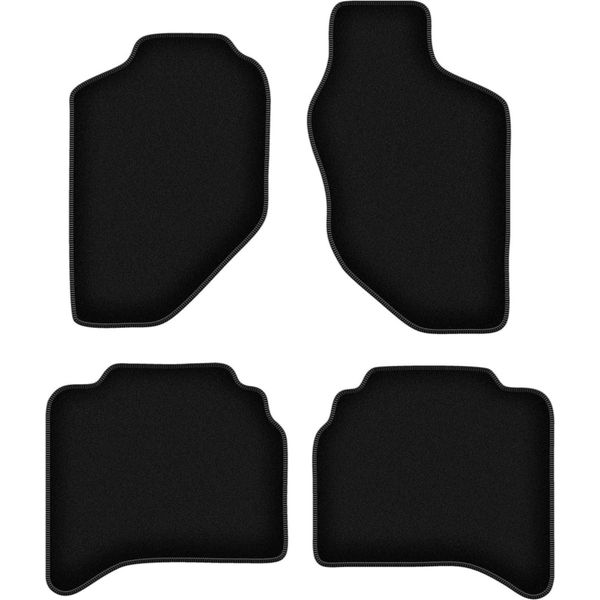 Tappetini In Velluto Per Opel Frontera B (1998-2006, 5 Porte) Neri, Set 4 Pz, Con Fissaggi-image