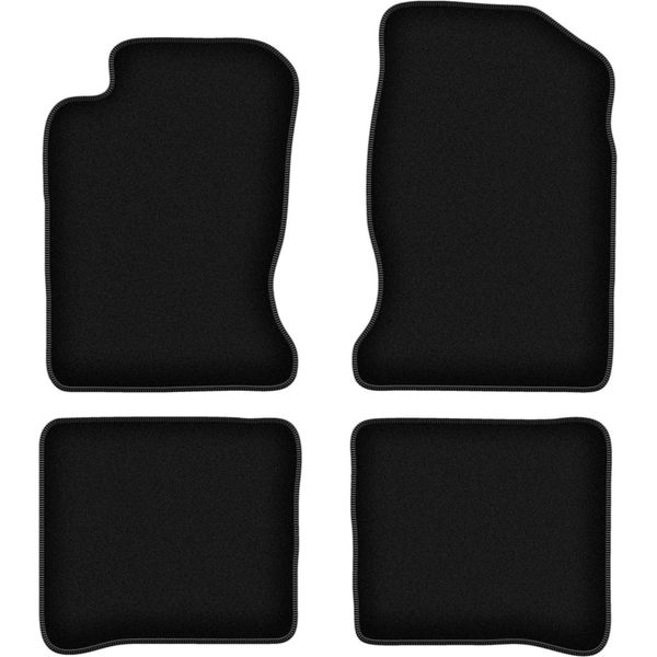 Tappetini In Velluto Per Toyota Carina E (1992-1998, Station Wagon, Berlina) Neri, Set 4 Pz, Con Fissaggi-image
