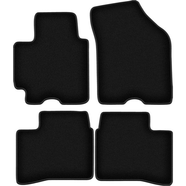 Tappetini In Velluto Per Suzuki Swift V (2017-, Hatchback) Neri, Set 4 Pz, Con Fissaggi-image