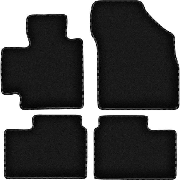 Tappetini In Velluto Per Suzuki Ignis Iii (2015-, Hatchback) Neri, Set 4 Pz, Con Fissaggi-image