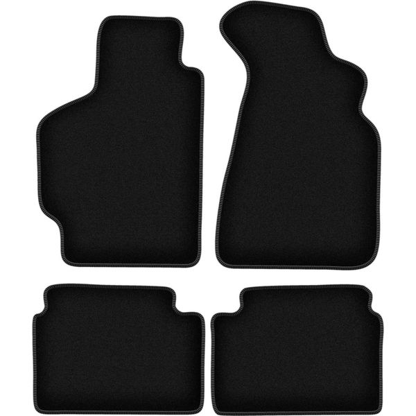 Tappetini In Velluto Per Toyota Celica V (1989-1993, Cabrio, Coupé, Liftback) Neri, Set 4 Pz, Con Fissaggi-image