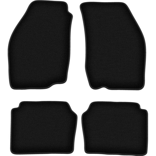 Tappetini In Velluto Per Suzuki Baleno I (1995-2007, Hatchback, Berlina, Station Wagon) Neri, Set 4 Pz, Con Fissaggi-image