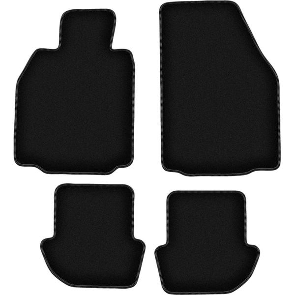 Tappetini In Velluto Per Porsche 911 (Typ 997) (2002-2012, Cabrio, Coupé, Targa) Neri, Set 4 Pz, Con Fissaggi-image