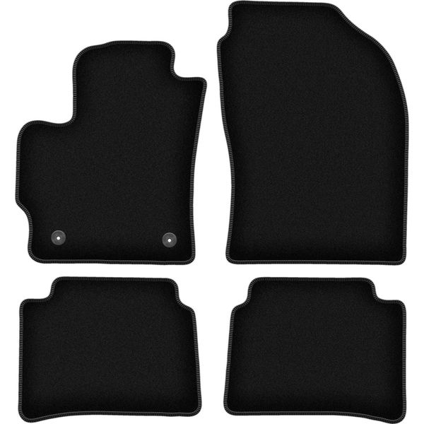 Tappetini In Velluto Per Toyota Corolla E21 (2019-, Hatchback) Neri, Set 4 Pz, Con Fissaggi-image