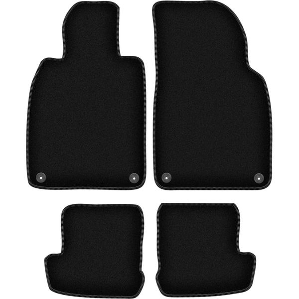 Tappetini In Velluto Per Porsche 911 (Typ 991) (2010-2019, Coupé, Targa, Cabrio) Neri, Set 4 Pz, Con Fissaggi-image