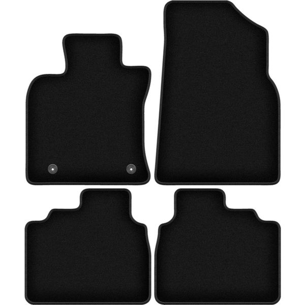 Tappetini In Velluto Per Toyota Camry Ix (2017-, Berlina) Neri, Set 4 Pz, Con Fissaggi-image