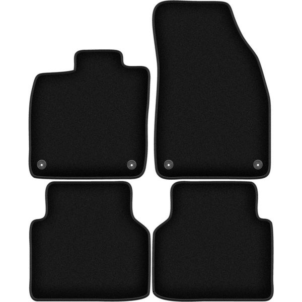 Tappetini In Velluto Per Skoda Enyaq Iv (2020-, Suv) Neri, Set 4 Pz, Con Fissaggi-image