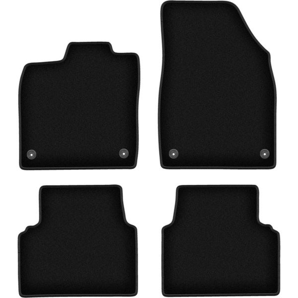 Tappetini In Velluto Per Volkswagen ID.3 (2019-, Hatchback) Neri, Set 4 Pz, Con Fissaggi-image