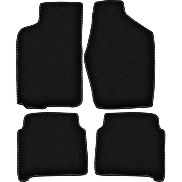 Tappetini In Velluto Per Toyota Camry V20 Ii (1986-1991, Berlina) Neri, Set 4 Pz, Con Fissaggi-image