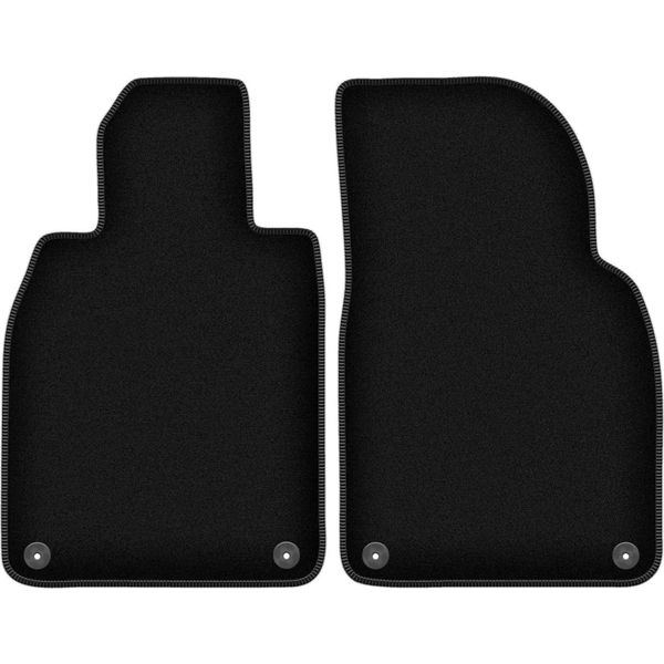 Tappetini In Velluto Per Porsche Cayman 982 (2016-, Roadster) Neri, Set 2 Pz, Con Fissaggi-image