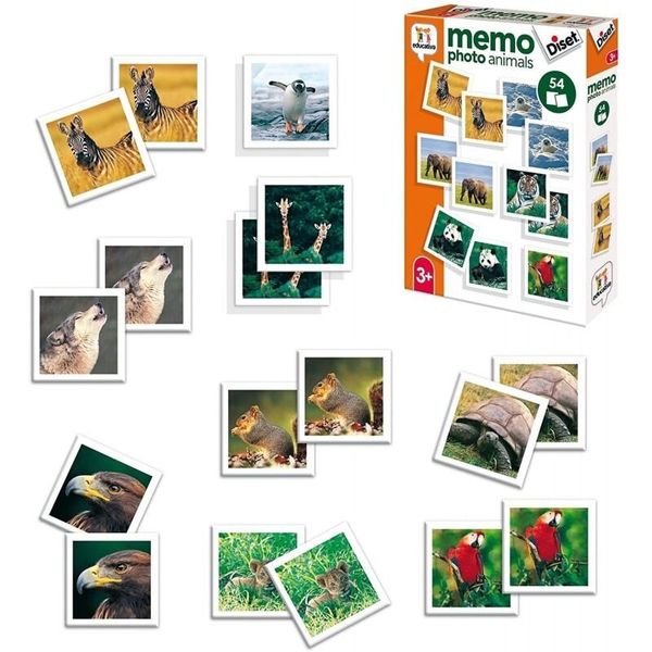 Diset- Memoria Animali Foto + 3 Anni Giocattolo Educativo Memo Foto Animali (68941) Diset-image