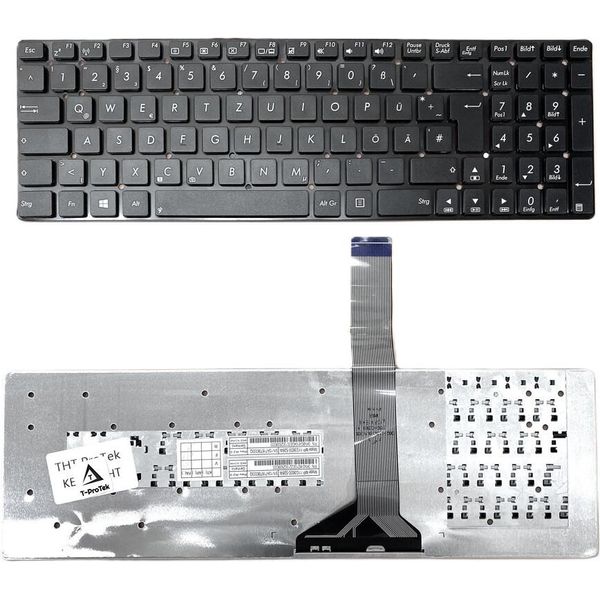 Tedesco - Tastiera Nera Compatibile Con La Versione 2 Della Tastiera Per Asus K55VD, K55VJ-image