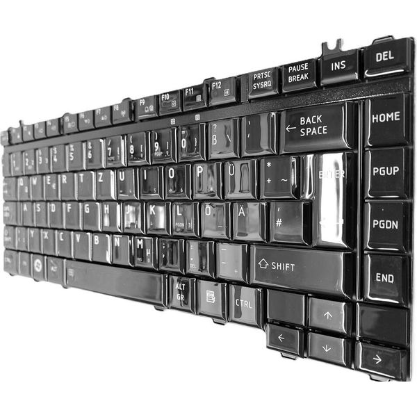 It - Tastiera Nera Lucida Compatibile Con Toshiba Satellite M200, M200D-image