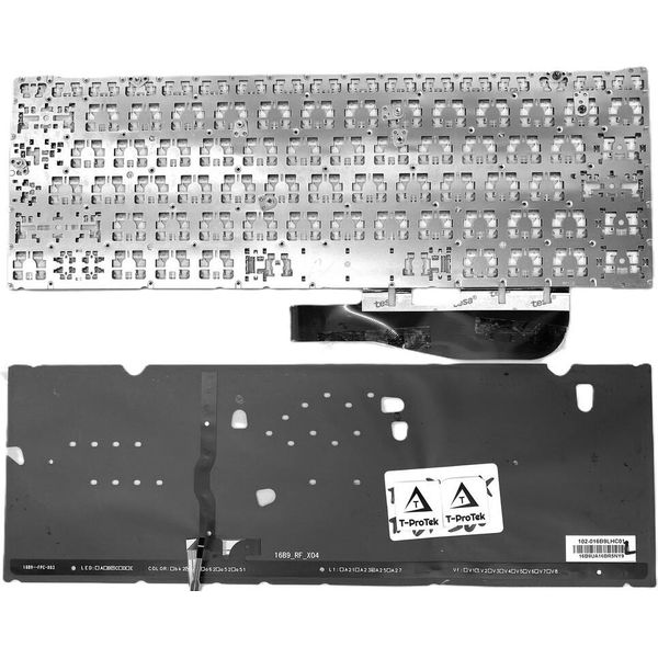 Tastiera - Colore: Argento - Con Illuminazione - Senza Cornice Tastiera Con Layout Tedesco Compatibile Con Asus UX390-image
