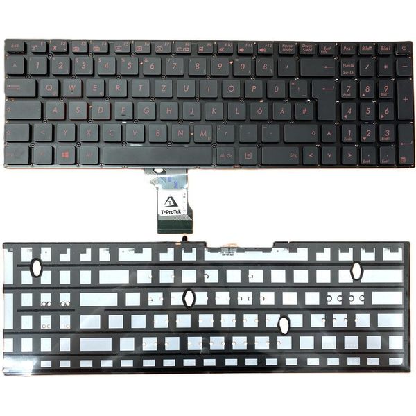 Tedesco - Tastiera Tastiera Senza Cornice Con Illuminazione Compatibile Per Asus N592-image