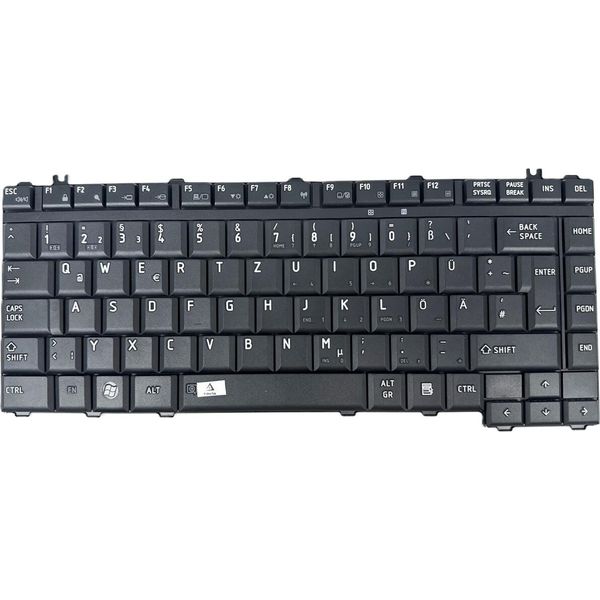 Tedesco - Tastiera Matt Nera Compatibile Per Toshiba Satellite Pro A300, A300D-image