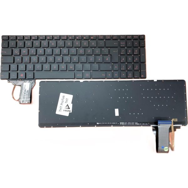 Tedesco - Tastiera Tastiera Senza Cornice Con Illuminazione Compatibile Per Asus N551ZU-image