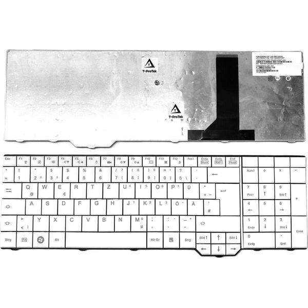 Tedesco - Tastiera Bianca Compatibile Con Fujitsu Siemens Amilo Pi3625-image