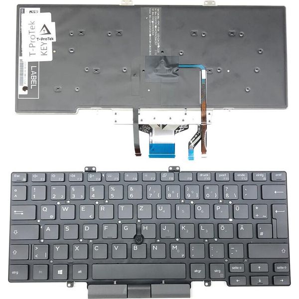 Tedesco - Tastiera Nera Tastiera Con Illuminazione Compatibile Per Dell Latitude 14 5411-image