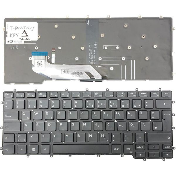 Tedesco - Illuminazione Tastiera Nera Compatibile Per Dell Inspiron 14 7400-image