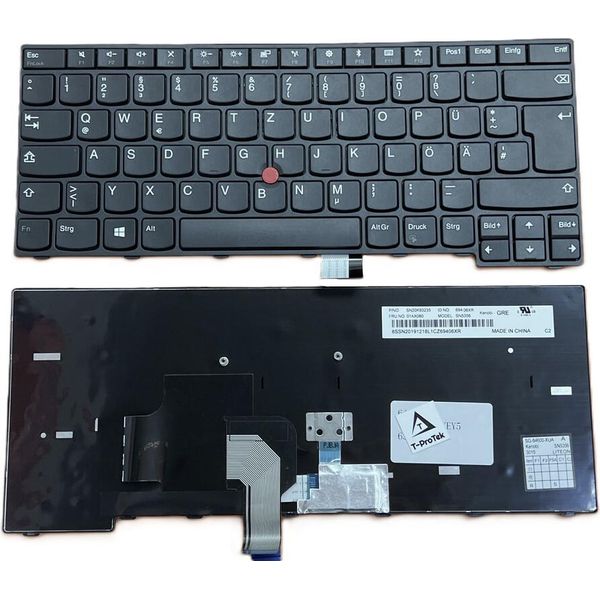 Tastiera Tedesca Nera Con Trackpoint Per Lenovo Thinkpad E470 20H2S00400-image