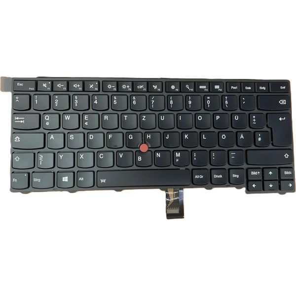 Tedesco - Tastiera Con Trackpoint, Illuminazione Compatibile Per Lenovo Thinkpad L440 (20AT0038GE)-image