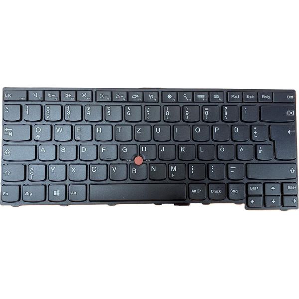 Tedesco - Tastiera Con Trackpoint Compatibile Per Lenovo Ibm Thinkpad E450C (20EHA00ACD)-image