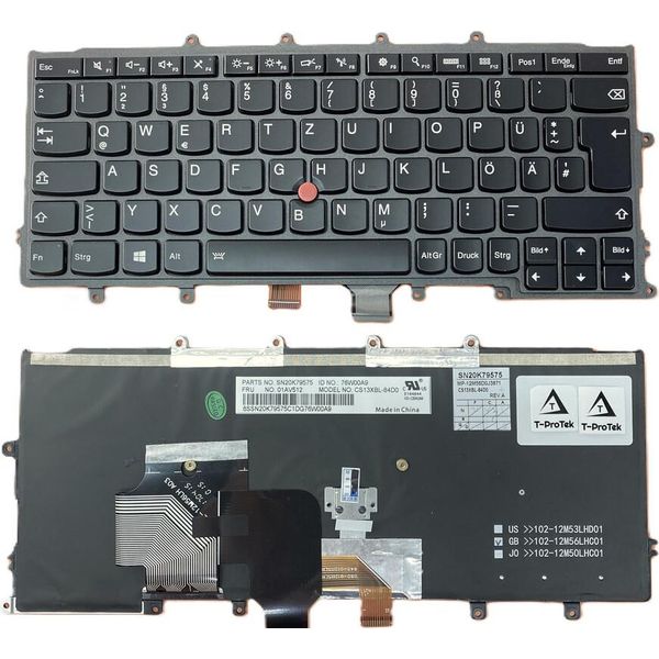 Tedesco - Tastiera Tastiera Con Illuminazione Compatibile Per Lenovo Thinkpad X240S-image