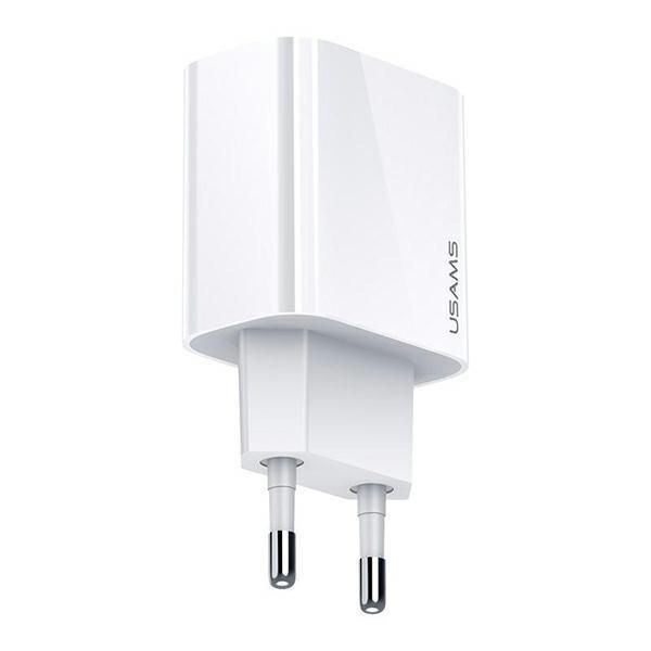 Usams ŁAd. Siec. 1Xusb-C T34 20W 5V-3A(Solo Testa) Pd3.0 Ricarica Rapida BiałY/Bianco Cc118Tc01 (Us-Cc118)-image
