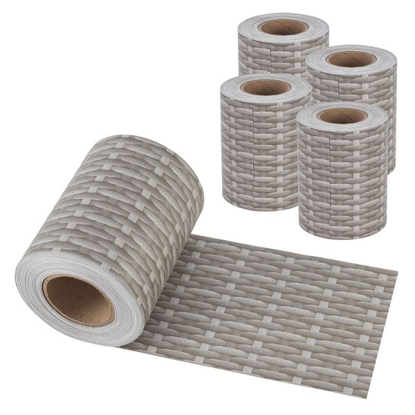 Pellicola Per Recinzione Jesteburg 4 X Rotolo 35 M X 19 Cm Pellicola Per La Privacy Con 80 Clip Di Fissaggio Resistente Alle Intemperie Uv Resistente Al Vento Grigio Look Rattan-image