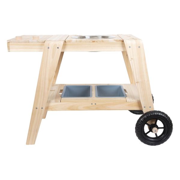 Smallfoot Cucina Del Fango Compatta 12421 Marrone, Da 3 Anni, Cucina Da Gioco, Legno-image