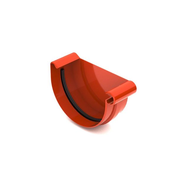 Bryza Grondaia Frontale Diritta In Plastica Ø 75 Mm, Rosso Mattone Ral 8004-image
