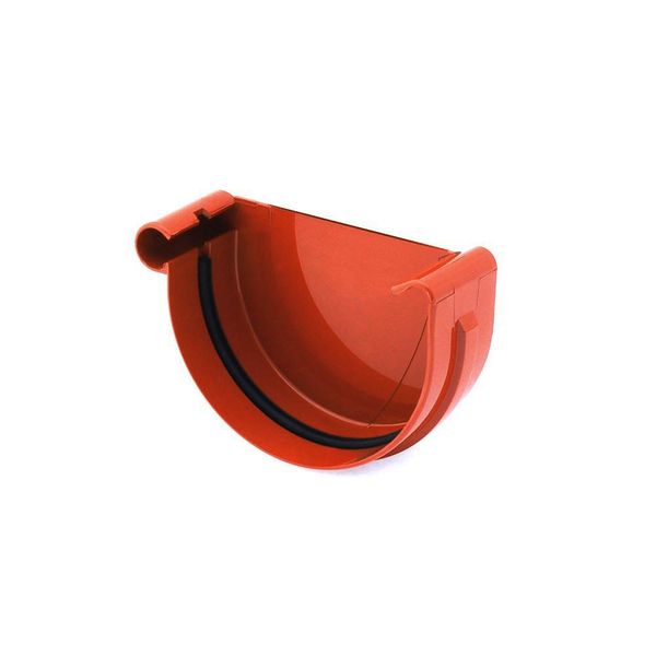 Bryza Grondaia Frontale Sinistra In Plastica Ø 125 Mm, Rosso Mattone Ral 8004-image
