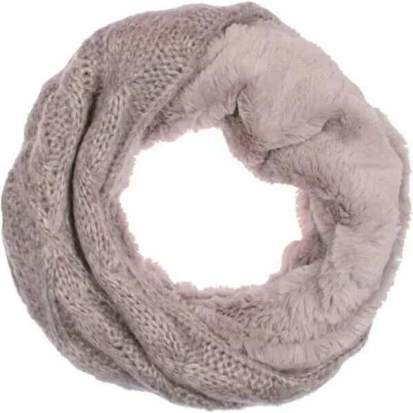 Sciarpa Invernale Da Donna " Sciarpa Reversibile "" Sciarpa Lavorata A Maglia Con Pelliccia "" Sciarpa Da Donna Calda E Soffice Colore: Beige"-image