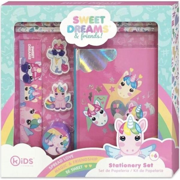 Bambini Euroswan | Set Scuola Unicorno Sweet Dreams - Rosa - Creativo, Pratico - Regalo Perfetto Per I Piccoli Artisti-image