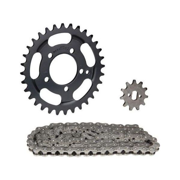 Set Di Catene 3 Pezzi Nero 11/32 Denti Per ZüNdapp Bergsteiger M 50 Tipo 434-image