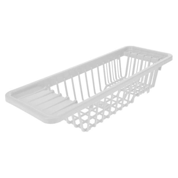 Scolapiatti Per Lavello Excellent Houseware, Plastica, 45X16X10 Cm, Bianco-image