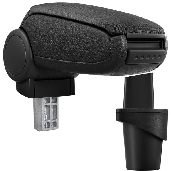 [Bracciolo Centrale, Perfetto Per Vw Touran Dal 2003 E Vw Caddy (Terza Generazione, 2K Dal 2003) - Bracciolo Con Vano Portaoggetti - Imbottito - Tessuto - Nero-image