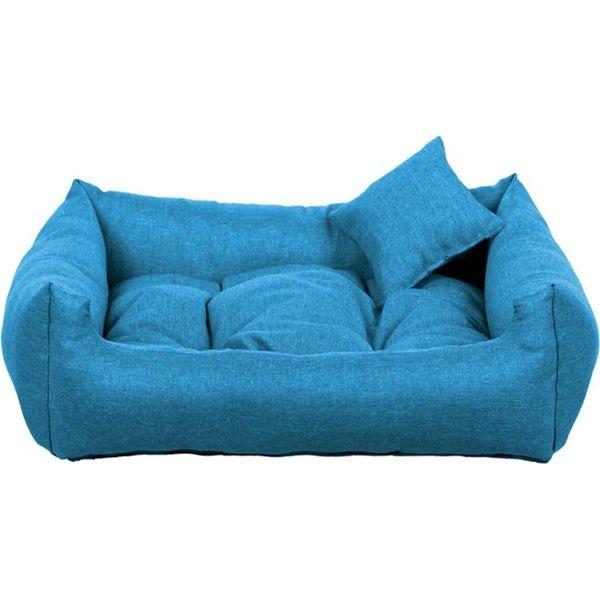 Letto Rettangolare Per Cani Sawana, Blu - 130 Cm X 110 Cm-image